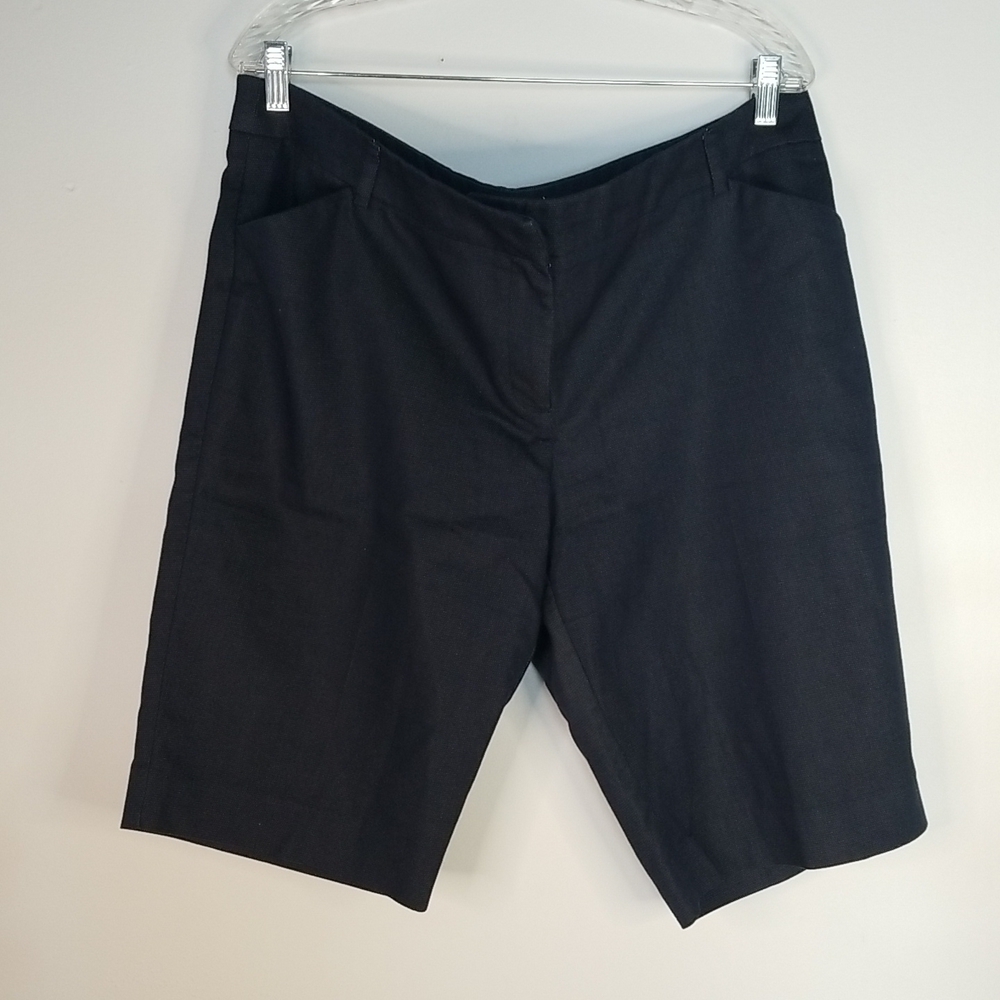 New York & Company 7th Avenue Blue Gray Shorts Size 16